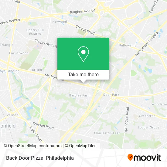 Back Door Pizza map