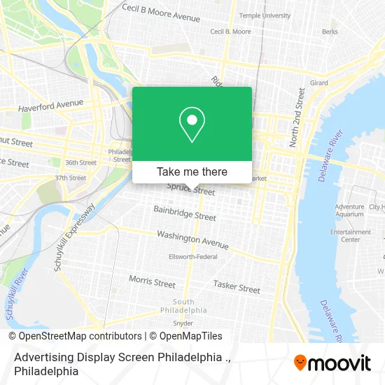 Advertising Display Screen Philadelphia . map