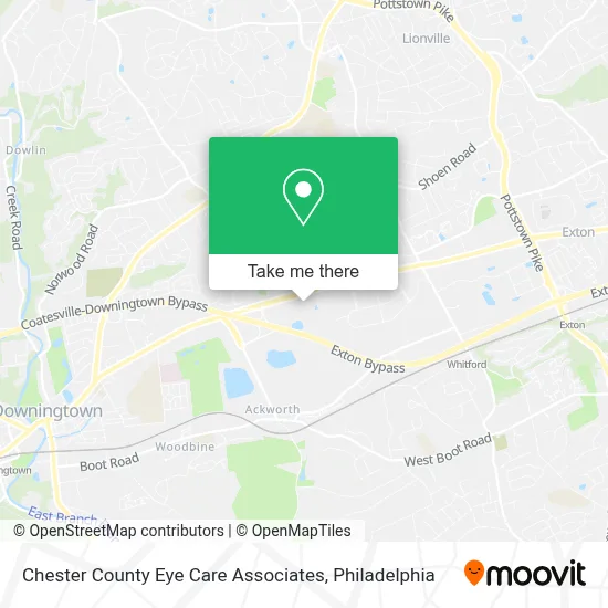 Chester County Eye Care Associates map