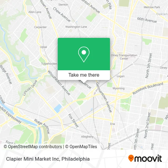 Clapier Mini Market Inc map