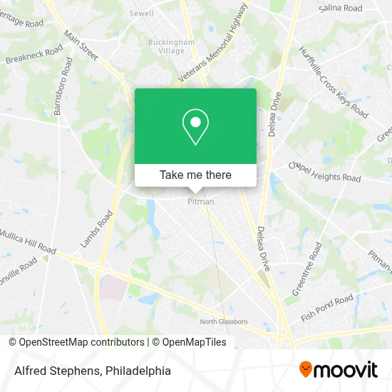 Alfred Stephens map