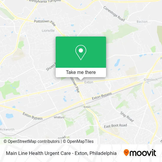 Main Line Health Urgent Care - Exton map