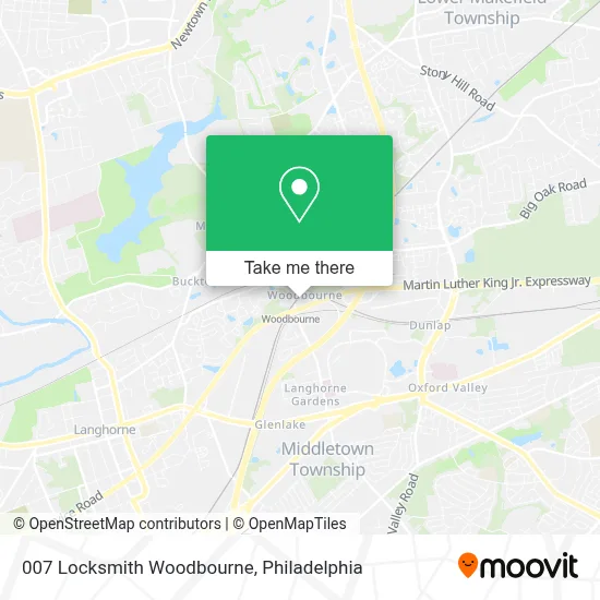 007 Locksmith Woodbourne map