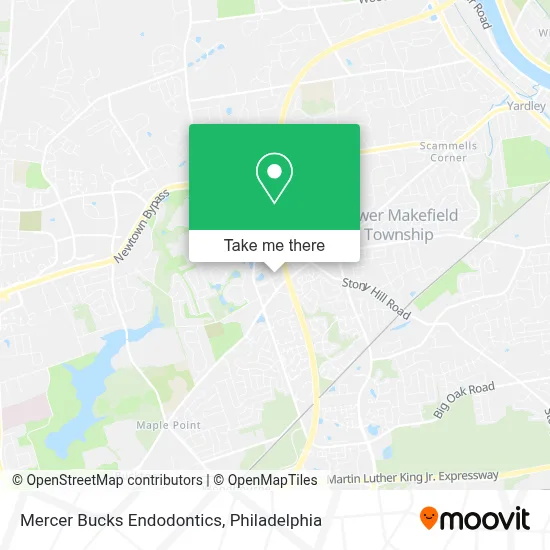 Mercer Bucks Endodontics map