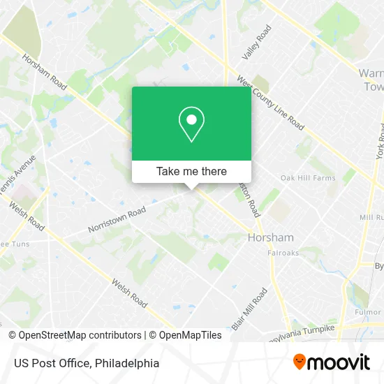 Us Post Office map