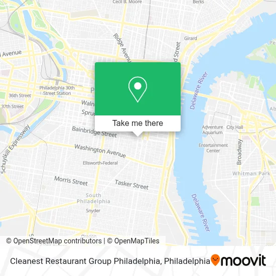 Cleanest Restaurant Group Philadelphia map
