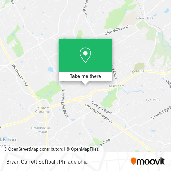 Bryan Garrett Softball map