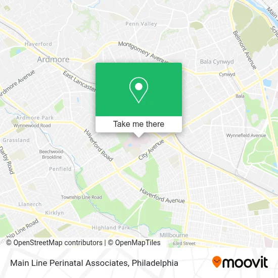 Main Line Perinatal Associates map