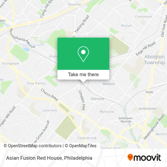 Asian Fusion Red House map