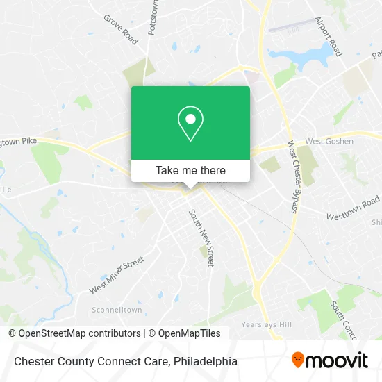 Chester County Connect Care map
