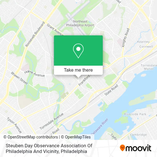 Steuben Day Observance Association Of Philadelphia And Vicinity map
