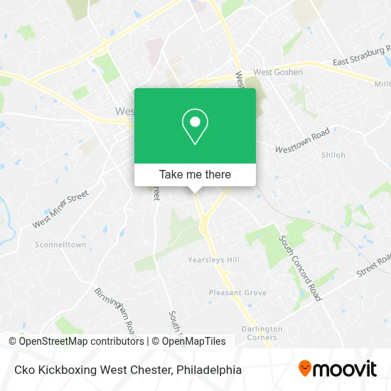Cko Kickboxing West Chester map