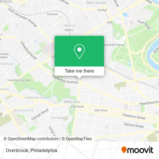 Overbrook map