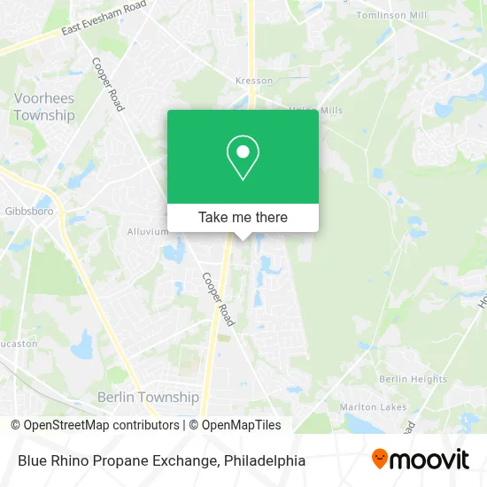 Blue Rhino Propane Exchange map