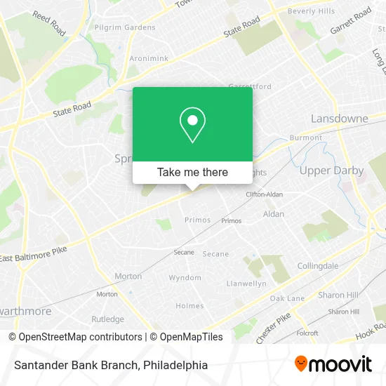 Santander Bank Branch map