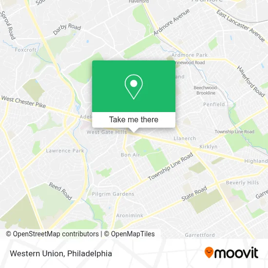 Western Union map