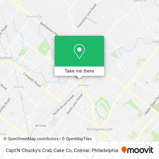 Capt'N Chucky's Crab Cake Co, Colmar map