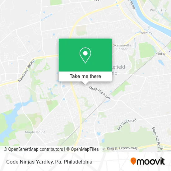 Code Ninjas Yardley, Pa map