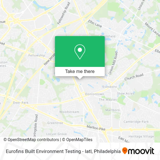 Eurofins Built Environment Testing - Iatl map