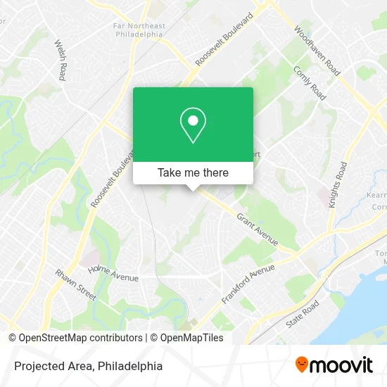Projected Area map