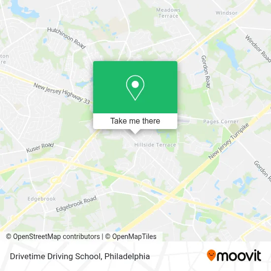 Drivetime Driving School map