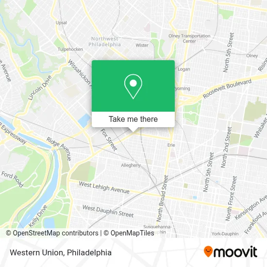 Western Union map