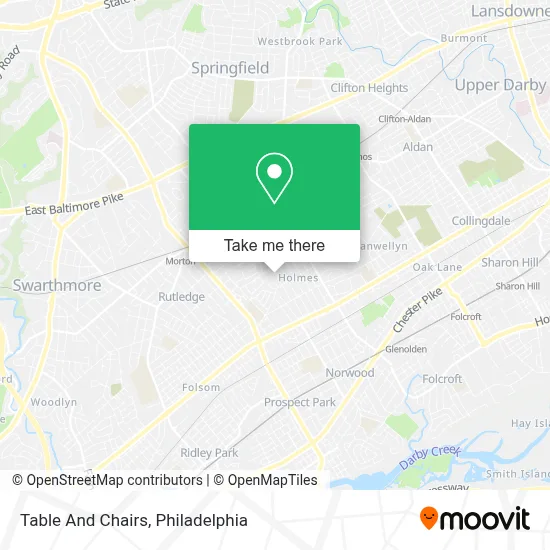 Table And Chairs map