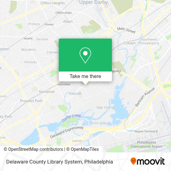 Delaware County Library System map