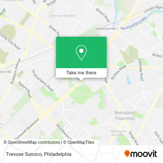 Trevose Sunoco map