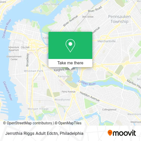 Jerrothia Riggs Adult Edctn map