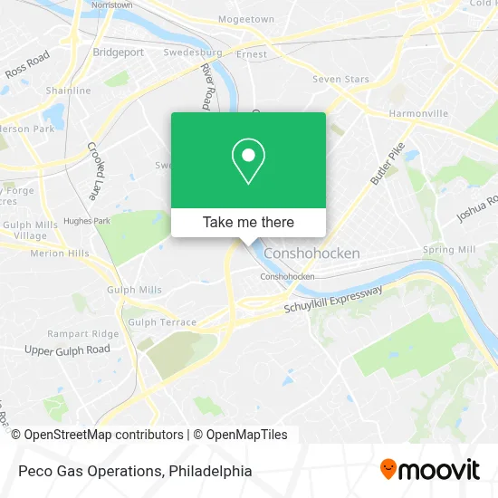 Peco Gas Operations map