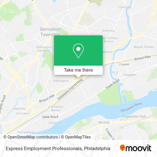Express Employment Professionals map