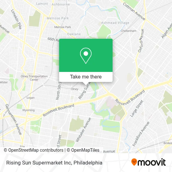 Rising Sun Supermarket Inc map