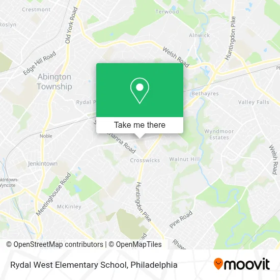 Rydal West Elementary School map