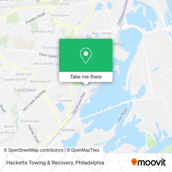 Hacketts Towing & Recovery map