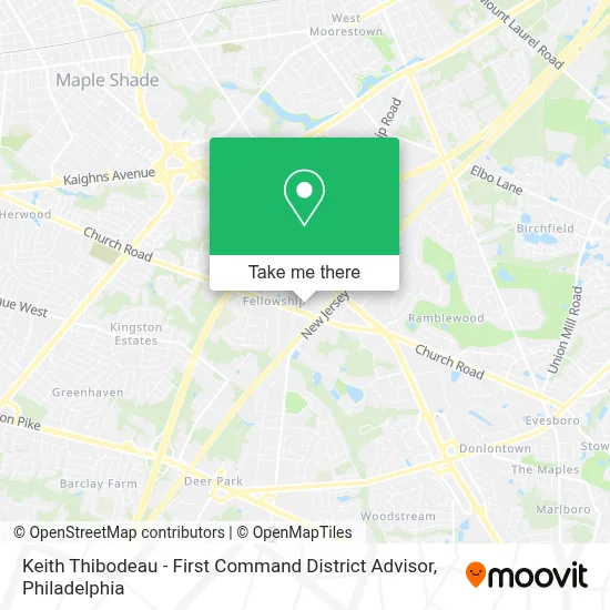 Keith Thibodeau - First Command District Advisor map