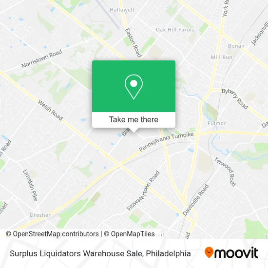 Surplus Liquidators Warehouse Sale map