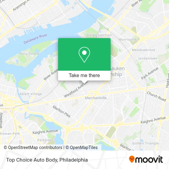 Top Choice Auto Body map