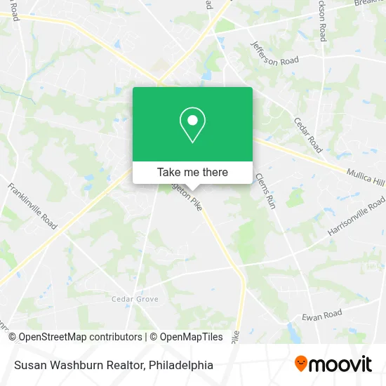 Susan Washburn Realtor map