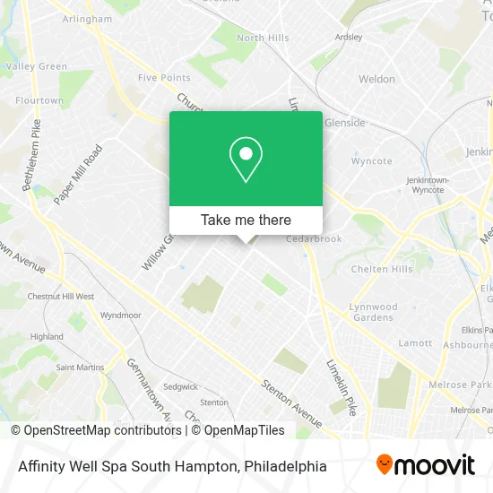 Affinity Well Spa South Hampton map