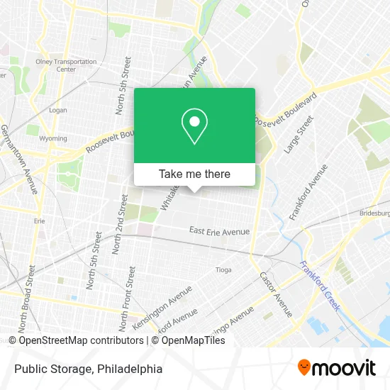 Public Storage map