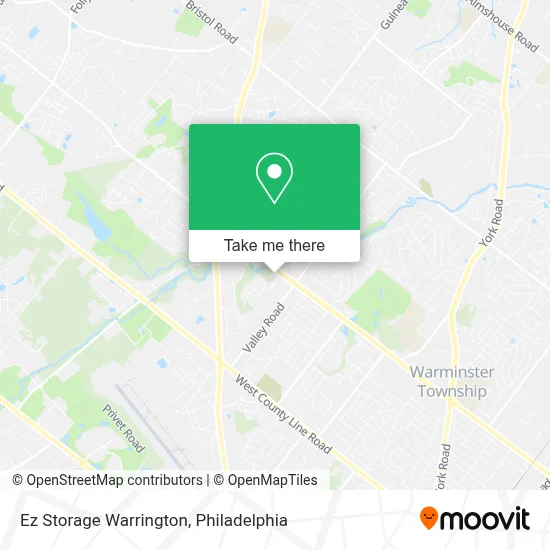 Ez Storage Warrington map