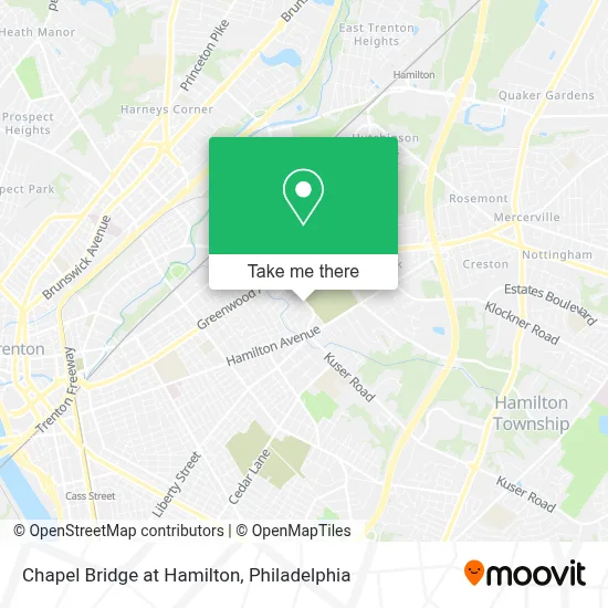 Chapel Bridge at Hamilton map