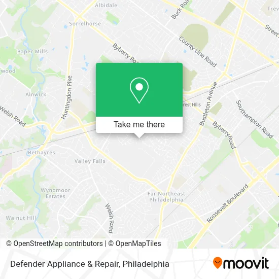 Defender Appliance & Repair map