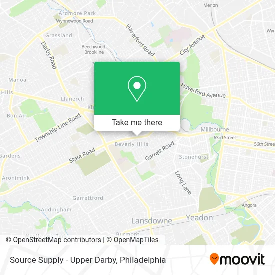 Source Supply - Upper Darby map