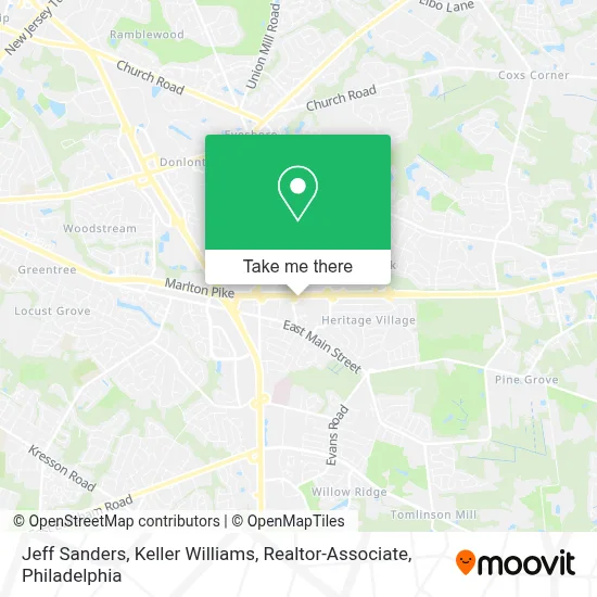 Jeff Sanders, Keller Williams, Realtor-Associate map