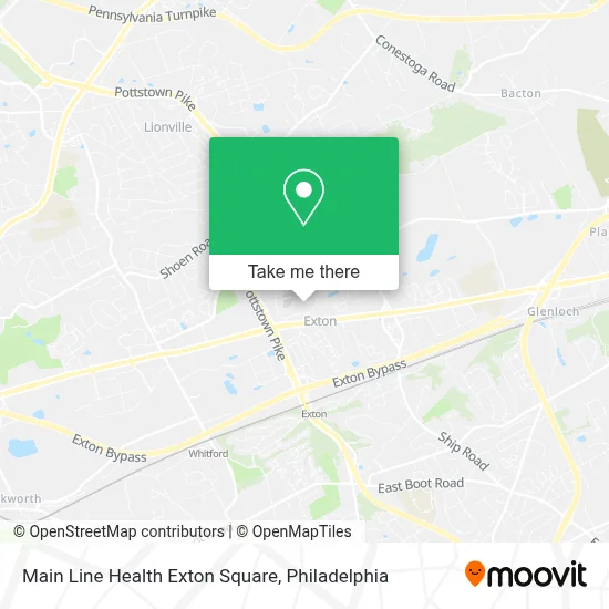 Main Line Health Exton Square map
