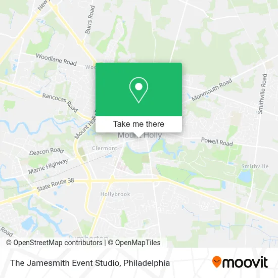 The Jamesmith Event Studio map
