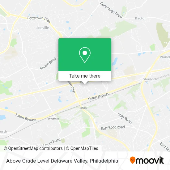 Above Grade Level Delaware Valley map