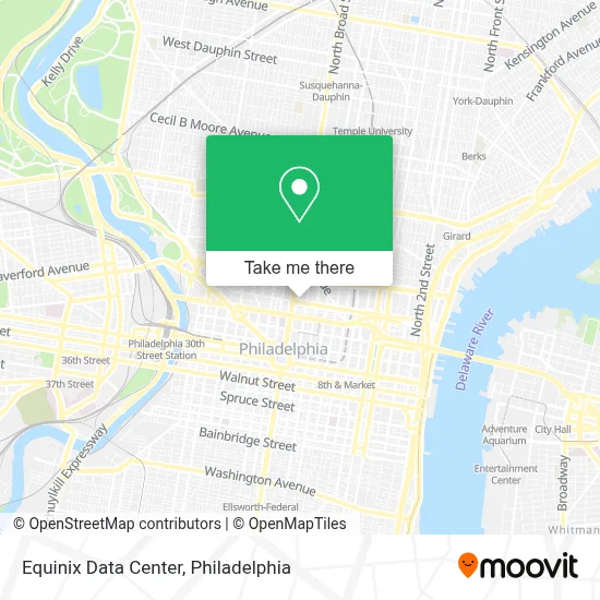Equinix Data Center map